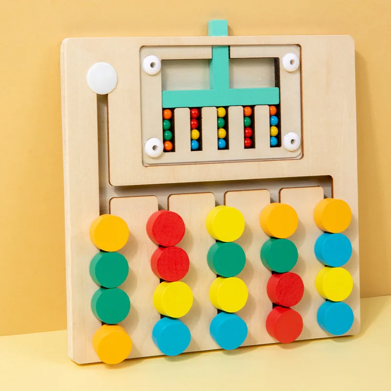 Jeu de logique Montessori en bois pour enfants 37 ans éducation des couleurs motricité fine puzzle éducatif in