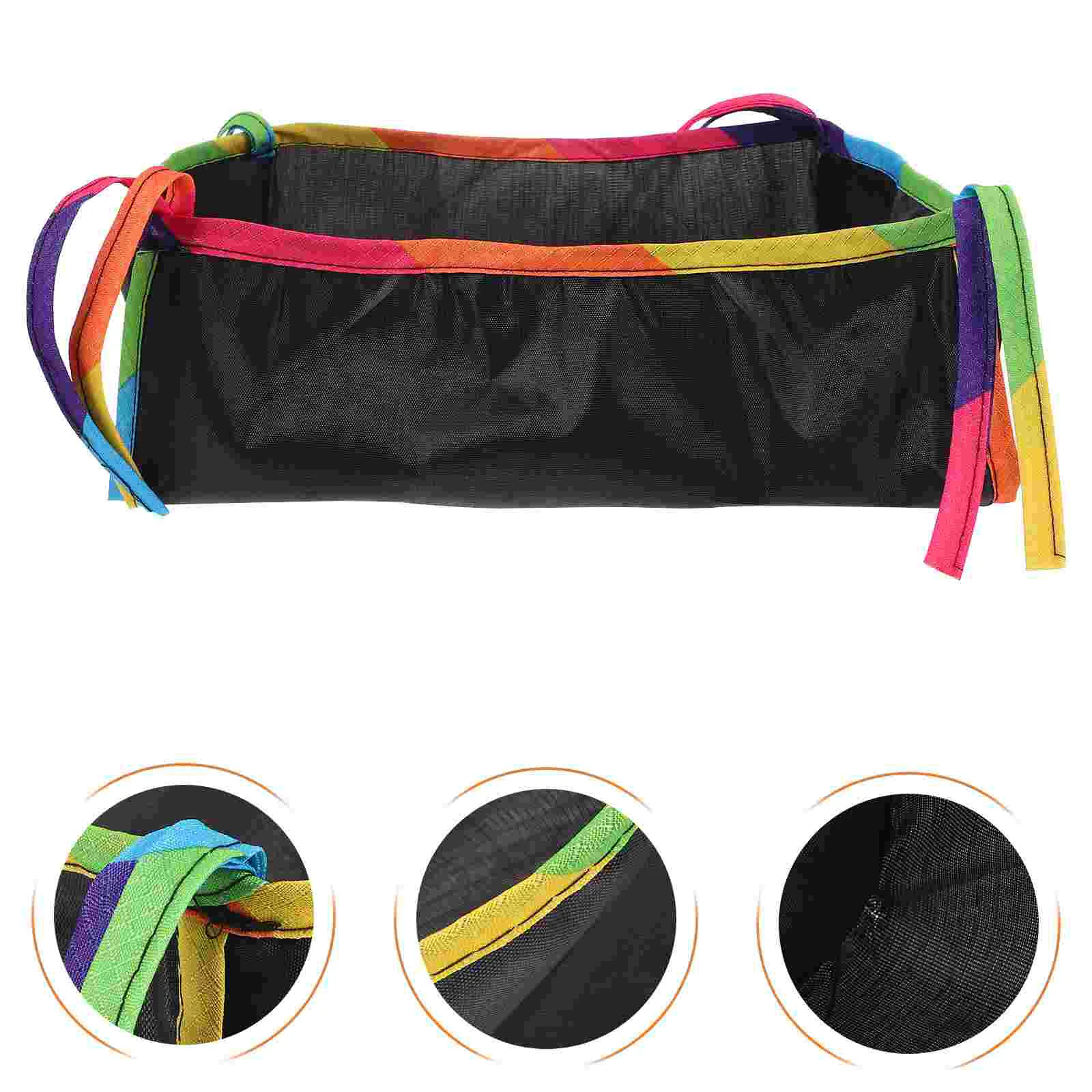 Organisateur de poussette en tissu Oxford sac de rangement inférieur pour bébé panier de chariot pochette mult