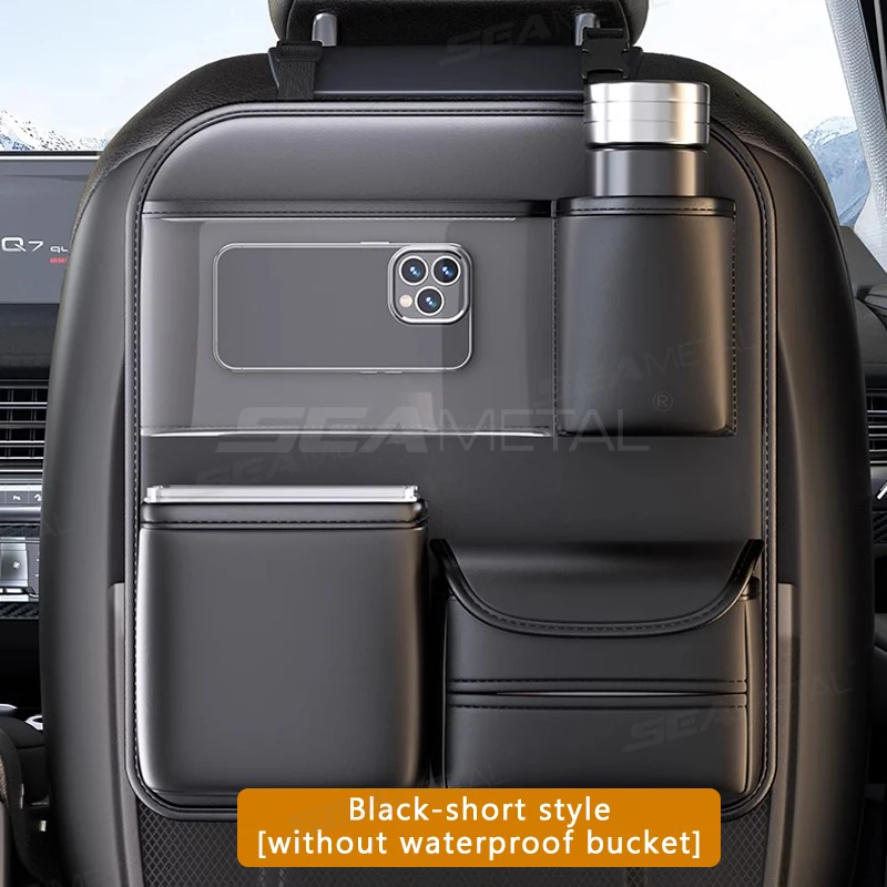 Organisateur de siège voiture SEAMETAL Sac rangement 5 poches table pliante Anticoup de pied Style moderne Mat