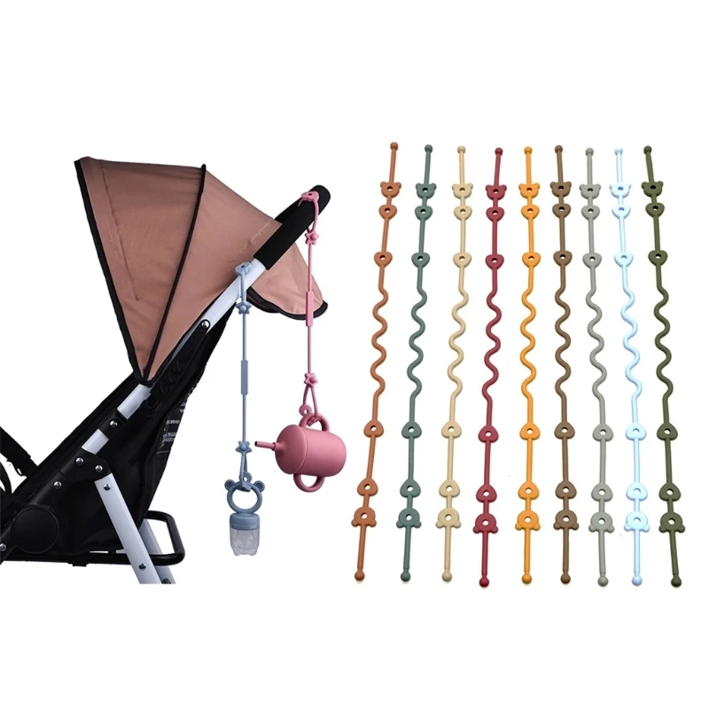 Accessoire poussette fixe bouteille tasse flexibles en plastique varié coloré moderne sécurisé bébé