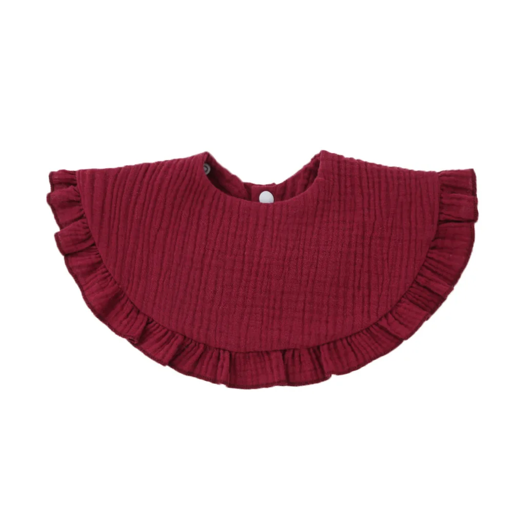 Bavoir d'alimentation bébé gaze volants coton doux style coréen bavoir salive 02 ans protection repas bavoirs