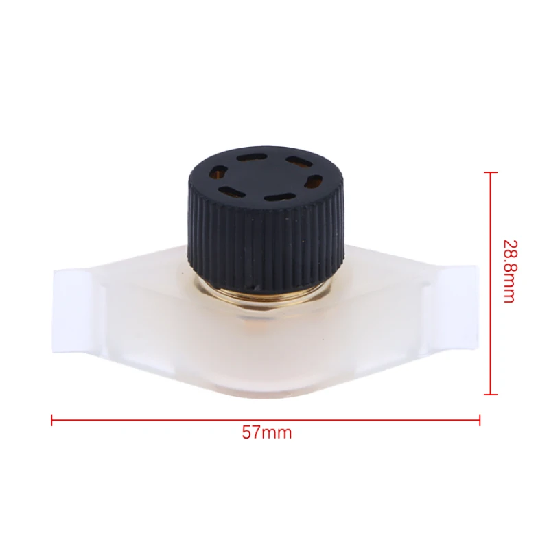 Fiole en plastique transparent avec bouchon noir perforé pour