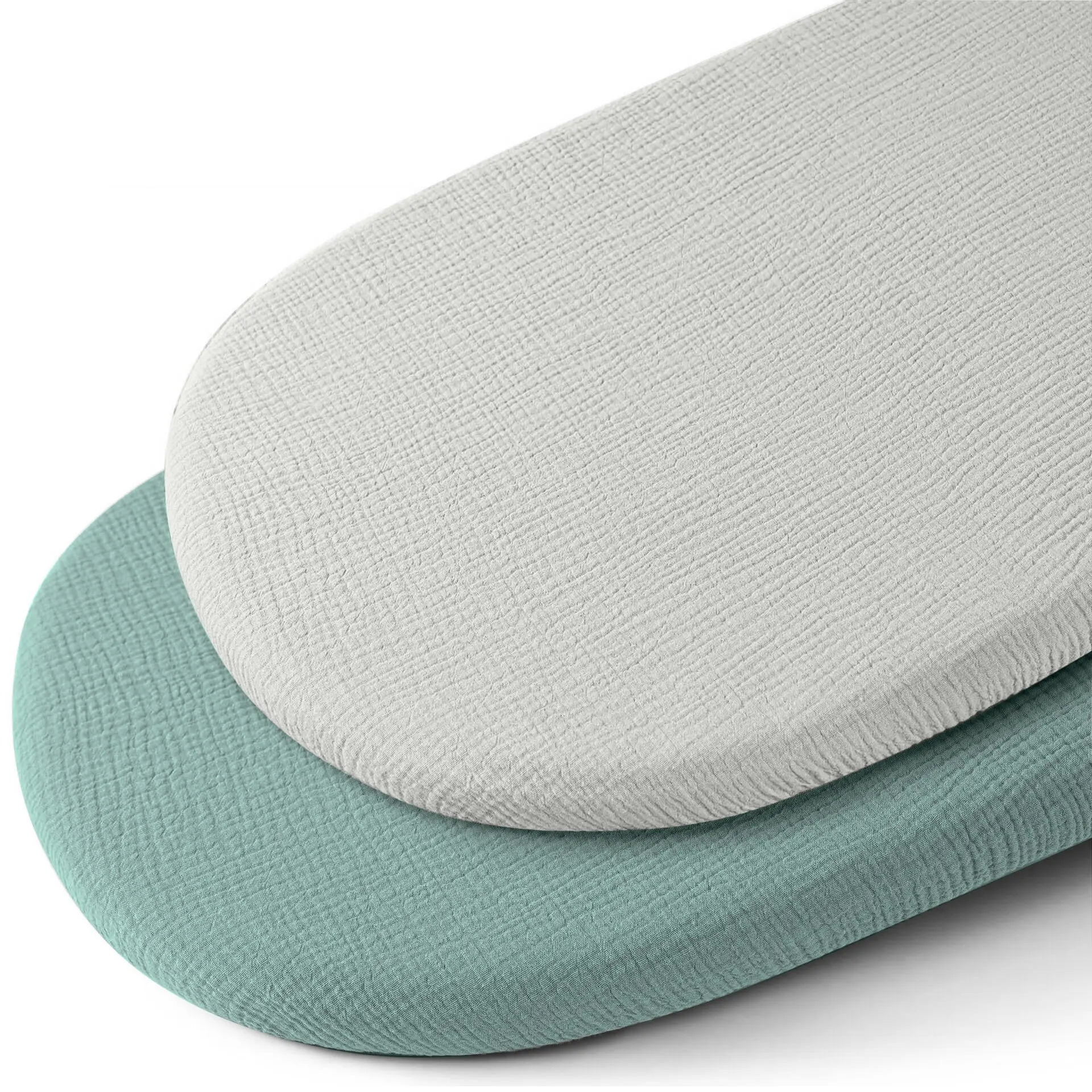 Ensemble de housses pour matelas de berceau bébé 2 pièces imprimé respirant mousseline de coton doux housse am