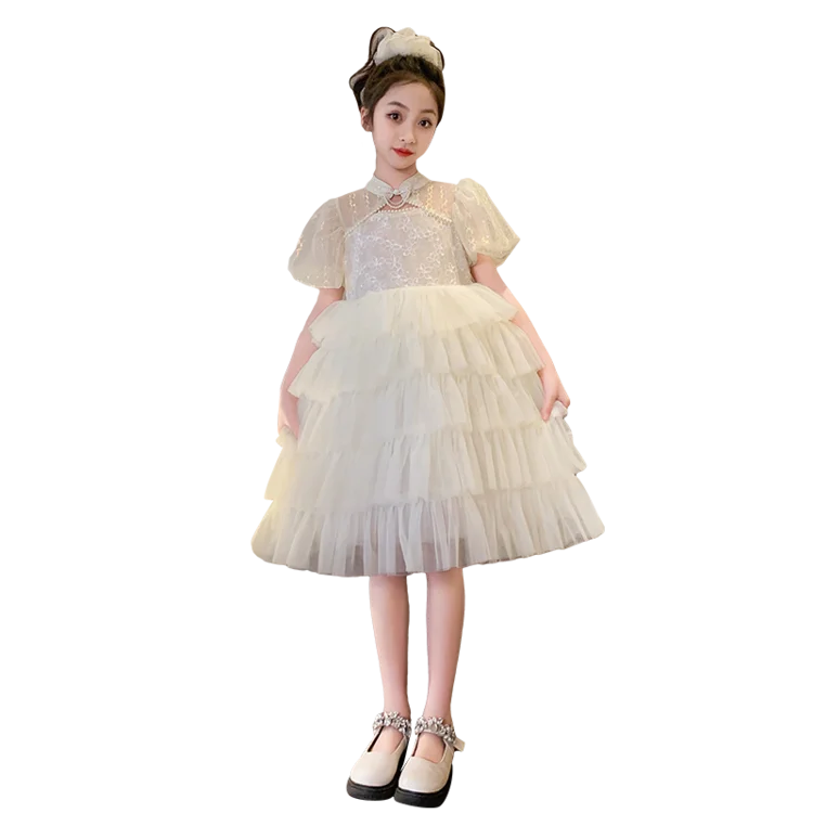 Robe princesse sans manches pour filles tulle brodé papillon nœud papillon robe de soirée anniversaire princes