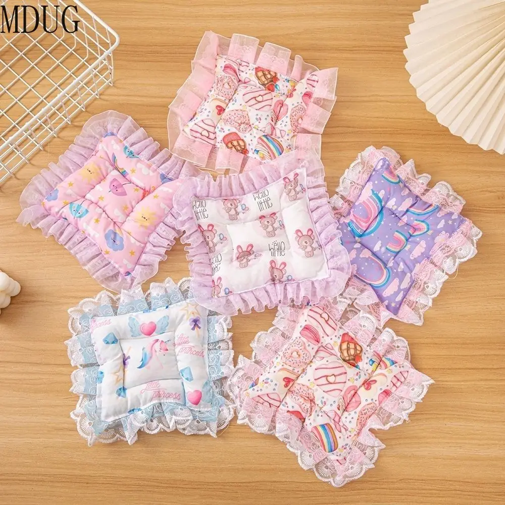 Ensemble de coussins décoratifs pour chambre d'enfant 4 pièces motifs animaux et sucreries tissu doux bordure 
