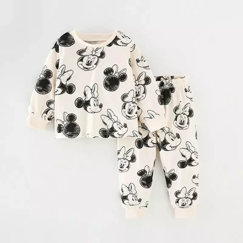 Ensemble Disney pour enfants 04 ans pyjama deux pièces coton doux automnehiver vêtements de maison garçons fil
