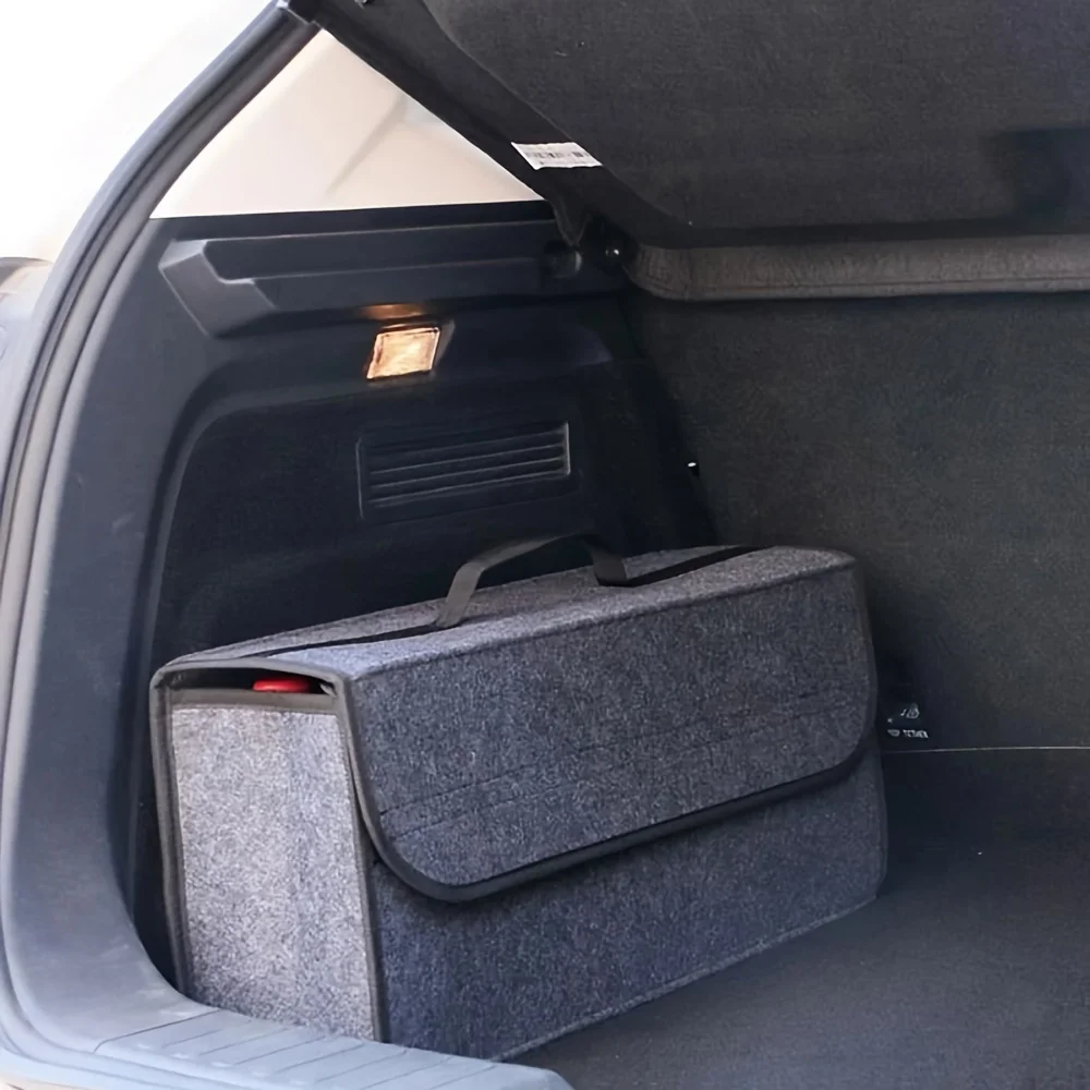 Sac de rangement antidérapant pour coffre de voiture compartiment 2024 tissu non tissé noir/gris pliable usage