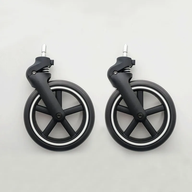 Roues buggy Cybex Eezy S/Twist 2 plastique acier inoxydable amortissement intégré noir/blanc usage avant/arriè