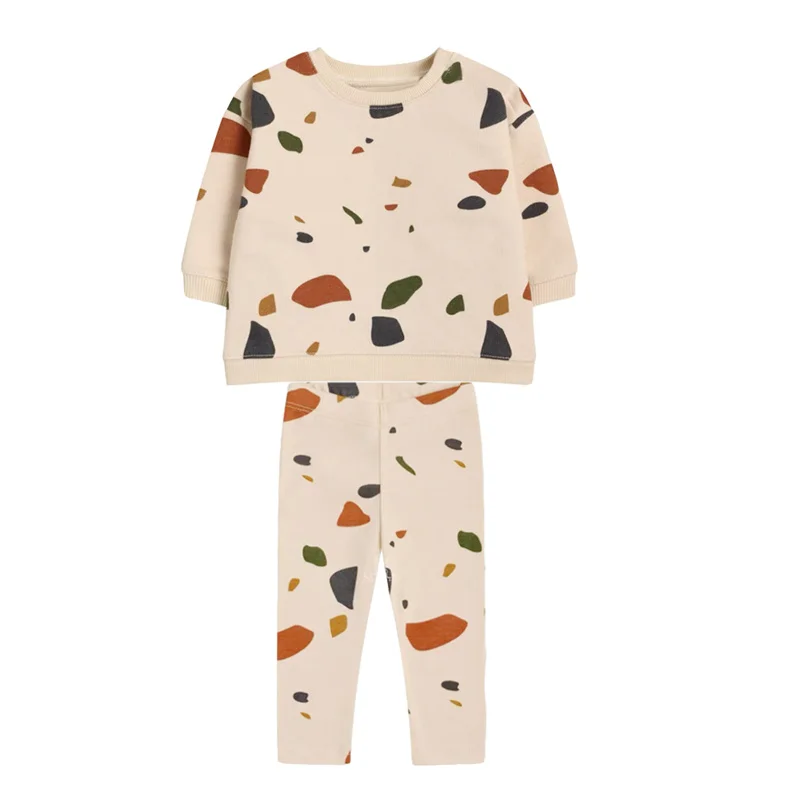 Ensemble vêtements bébé sweatshirt manches longues pantalon legging coton biologique printempsautomne style mo