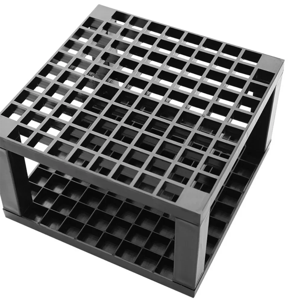 Organisateur de rangement en plastique étagère à pinceaux boîte de stockage avec grille support compact pour c