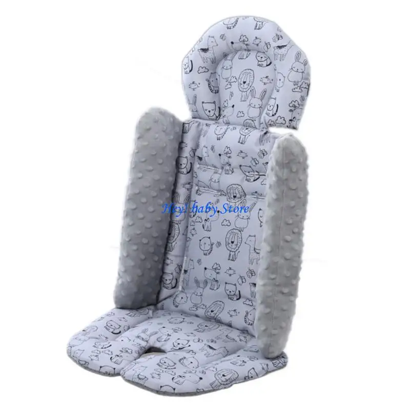 Coussin de poussette bébé respirant confortable en coton imprimé motifs animaux design moderne support ergonom