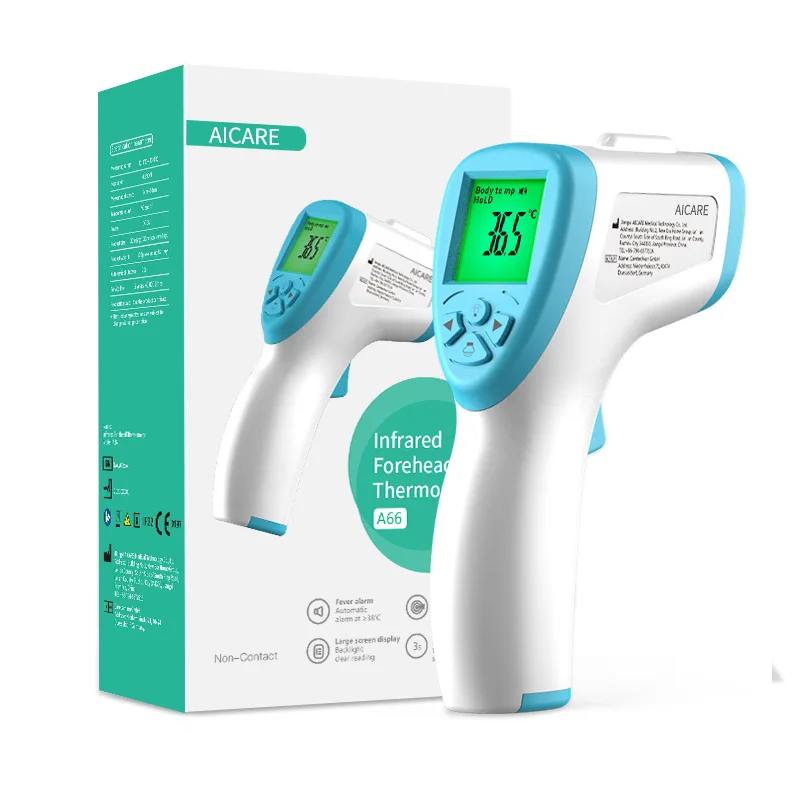 AICARE Thermomètre frontal infrarouge sans contact pour bébé et adultes mesure rapide et précise dispositif mé