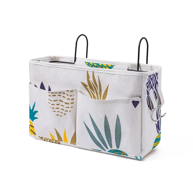 Organisateurs suspendus portables pour soins de bébé berceau de rangement pour berceau sac à couches en lin ac