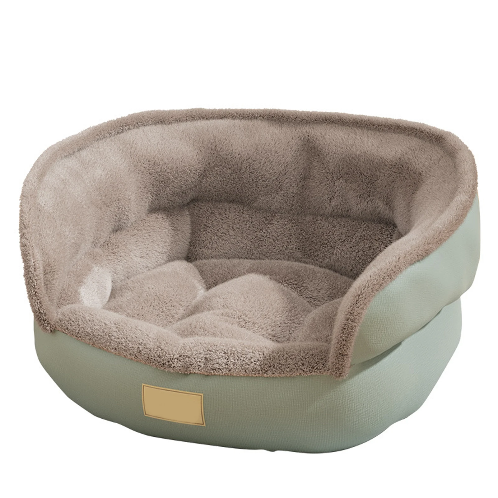 Lit rond moelleux antidérapant pour animaux de compagnie matelas