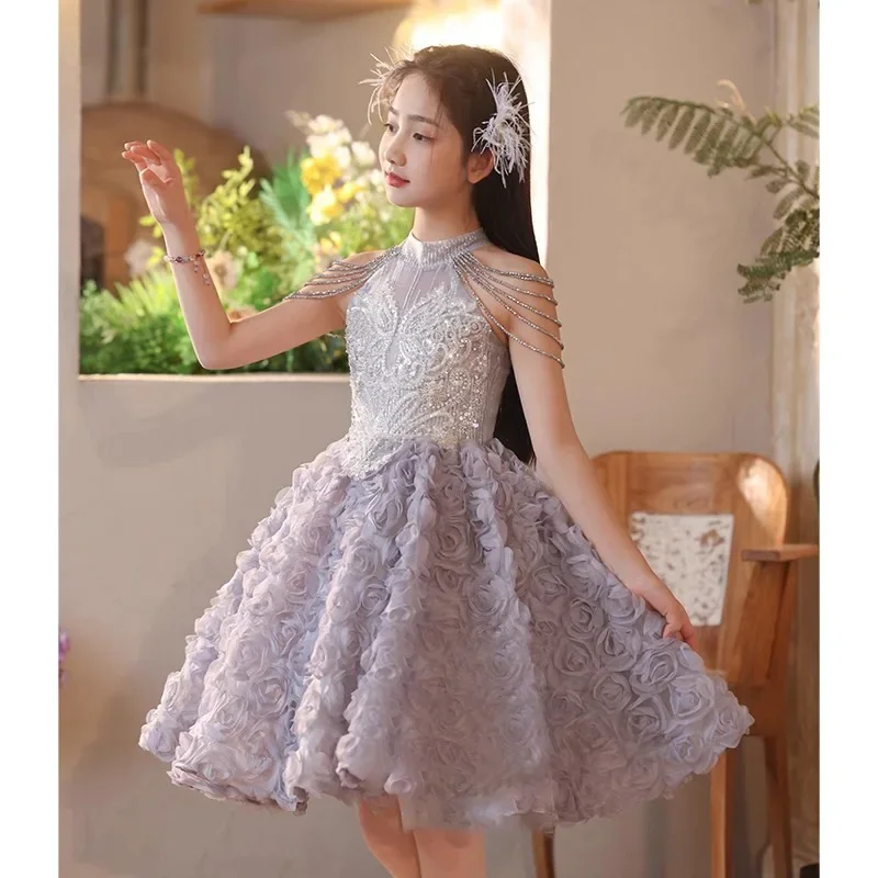 Robe princesse fille 46 ans robe formelle fête anniversaire robe sans