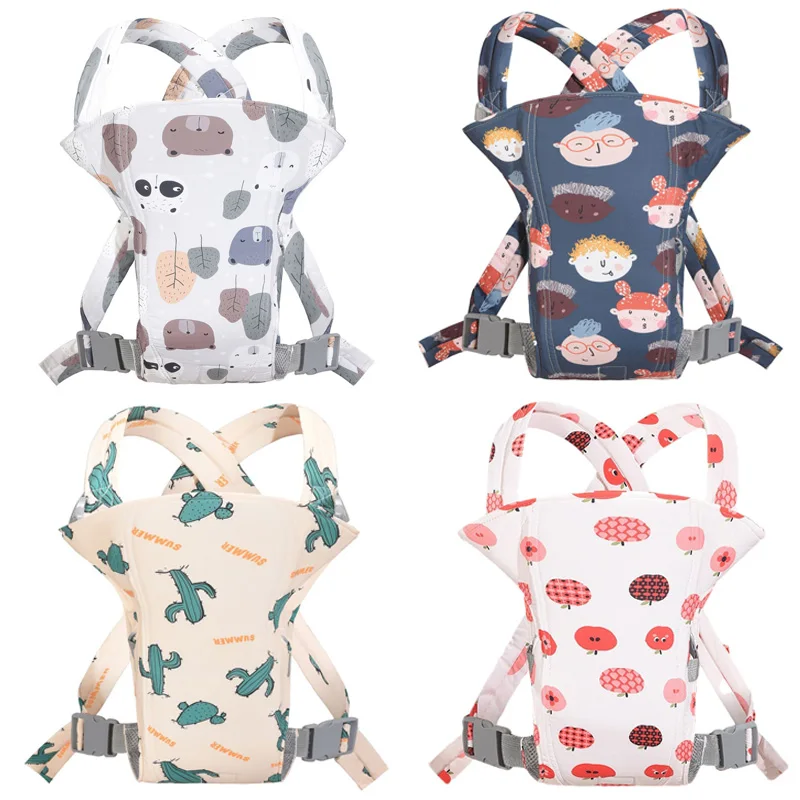 Portebébé multifonctionnel ergonomique en tissu respirant motifs ludiques dos ajustable bébé 012 mois portage