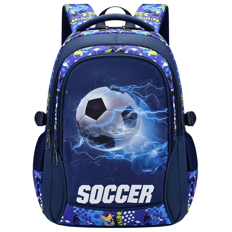 Sac à dos école adolescents garçons design football sac à dos scolaire sportif bretelles rembourrées compartim