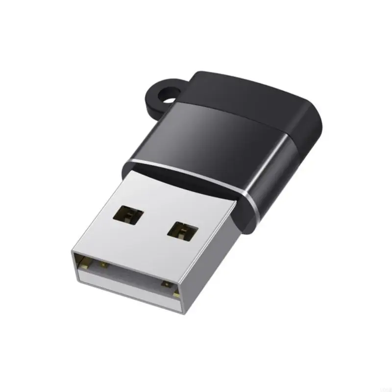 Adaptateur USB Type C vers USB standard noir design compact et portable pour tablettes smartphones et ordinate