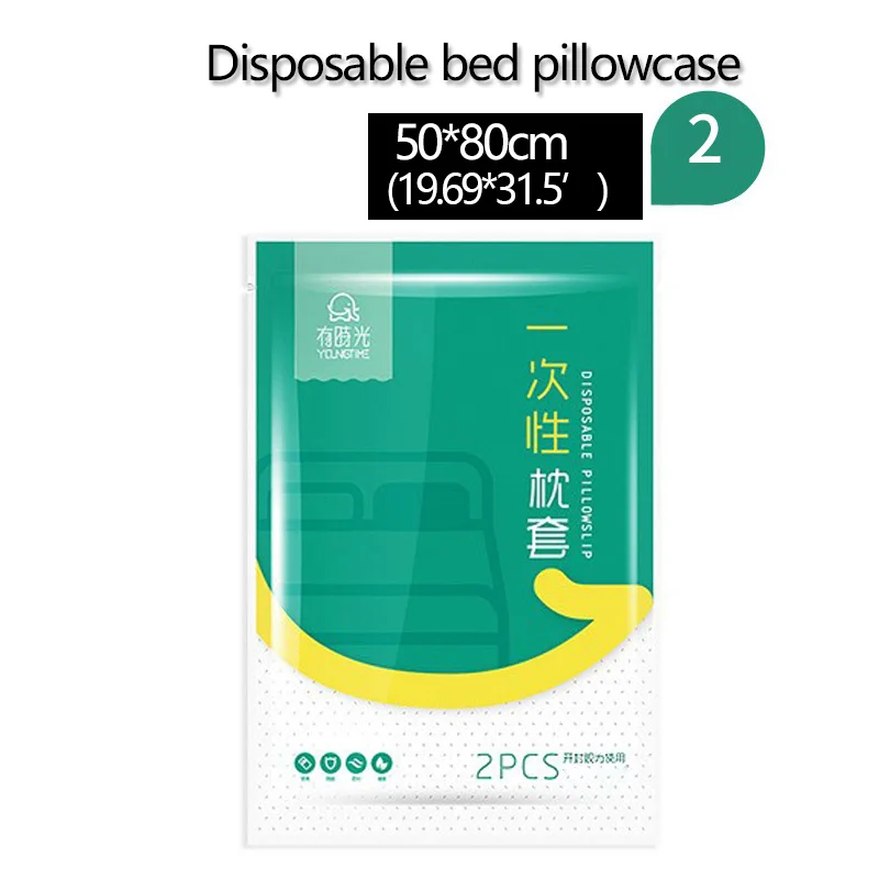 Housses de coussin jetables pour lit adulte set de 2 antitaches