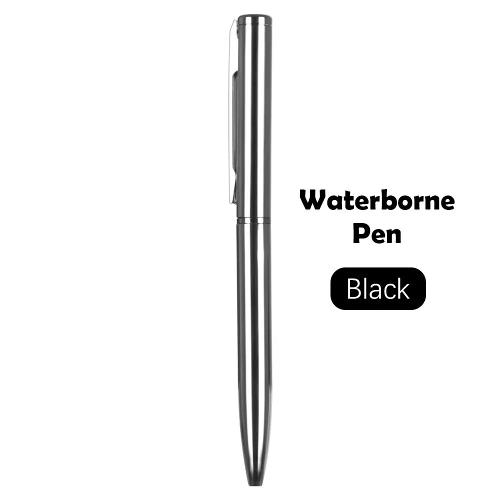 Stylo à bille Waterborne en métal design épuré clip intégré écriture professionnelle et scolaire couleur noire