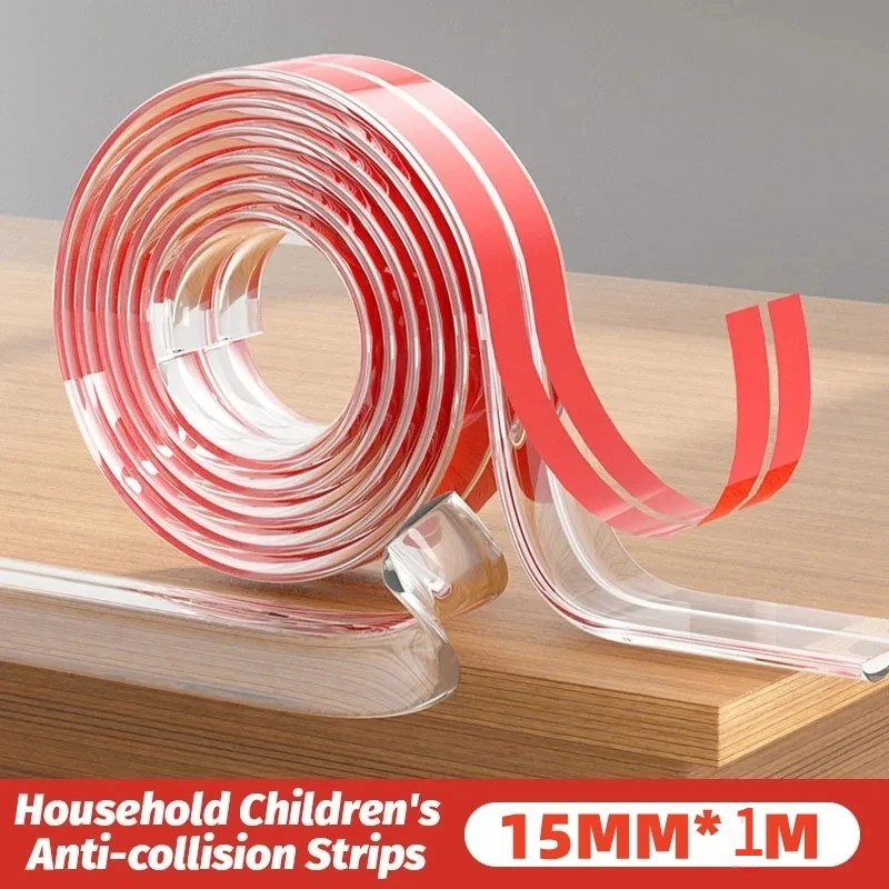 Bandes anticollision pour enfants Protège bords autoadhésives transparentes Sécurité mobiliers 15mm x 1m Desig