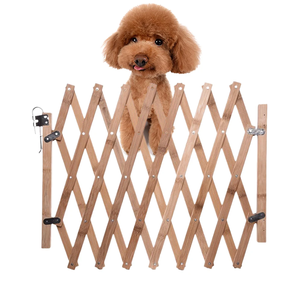 Clôture de sécurité extensible pour chiens porte coulissante rétractable en bois intérieur extensible moderne 