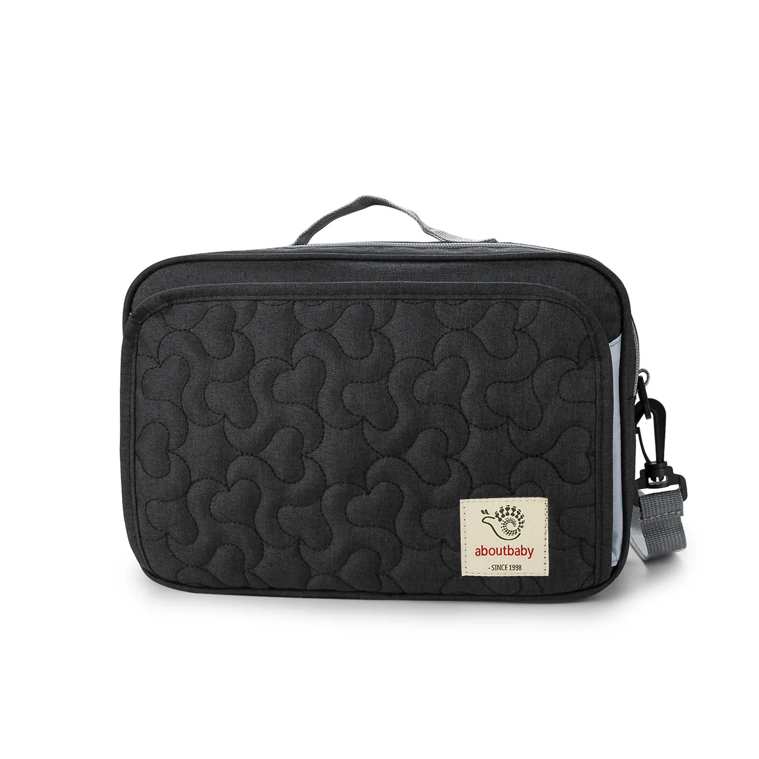 Sac à langer portable pour poussette rangement bébé pratique aboutbaby noir style moderne fonctionnel et éléga