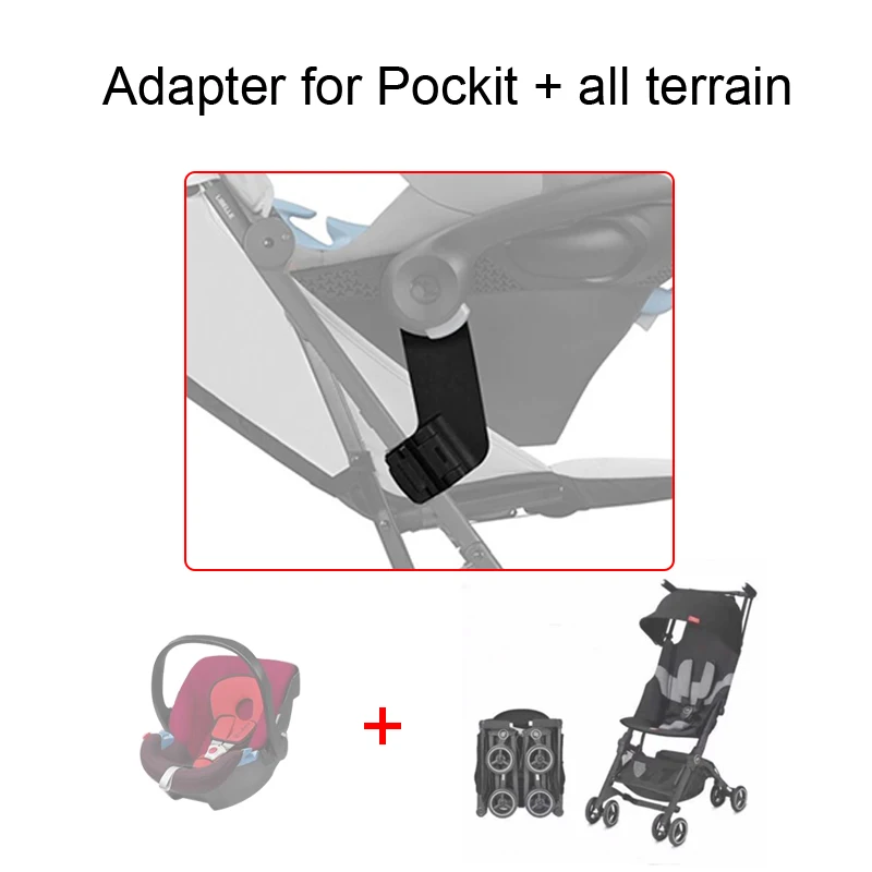 Adaptateur Pockit pour Poussette Tout Terrain Accessoire de Voyage pour Bébé Convertisseur de Siège Auto Compa