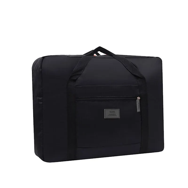 Sac de voyage pliable polyester noir portable weekend commuting sac à dos léger moderne minimalist durable sty