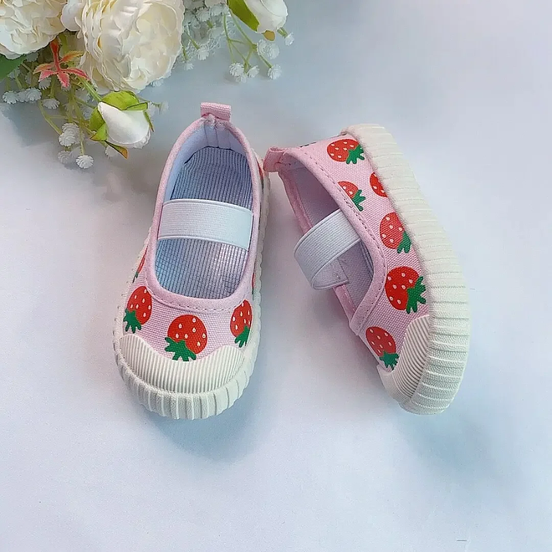 Bébé fille printemps automne nouveaux enfants toile chaussures enfants espadrilles décontractées Style de band