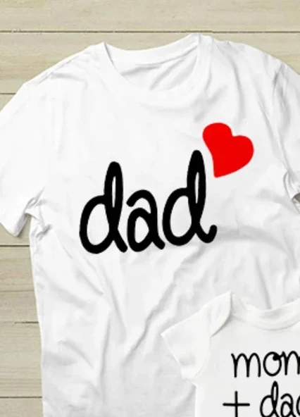 Tshirt papa maman et moi look simple famille tshirt père fils mère fille tenues été 2023