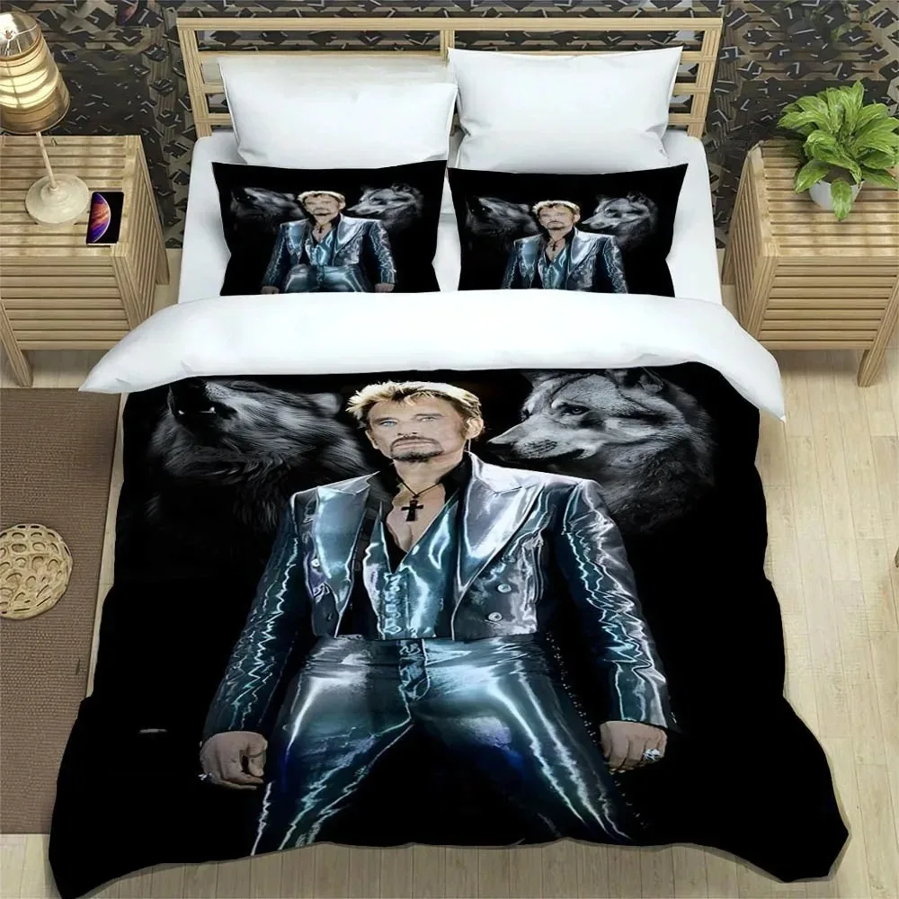 Ensemble literie Rock Star Johnny Hallyday housse de couette et taies