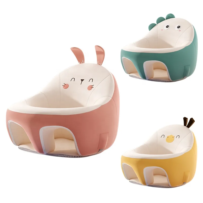 Siège bébé confortable et durable design animal polyuréthane 3 coloris canapé enfant stabilisateur intégré 6 m