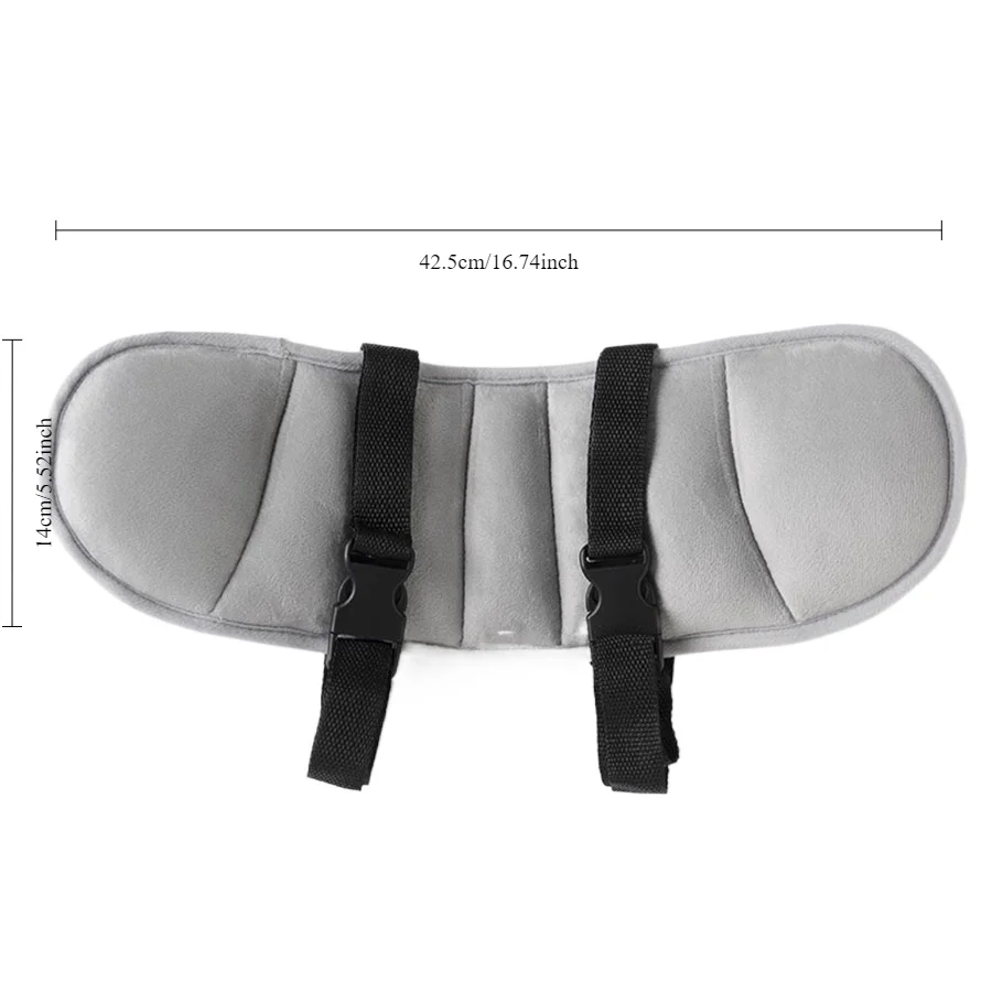 Coussin de tête ergonomique bébé siège auto confort et sécurité 42.5x14cm gris facile à fixer