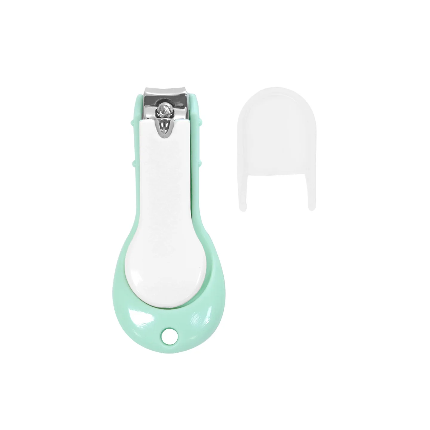 Coupeongles bébé ergonomique anticlippeur en plastique et métal vert