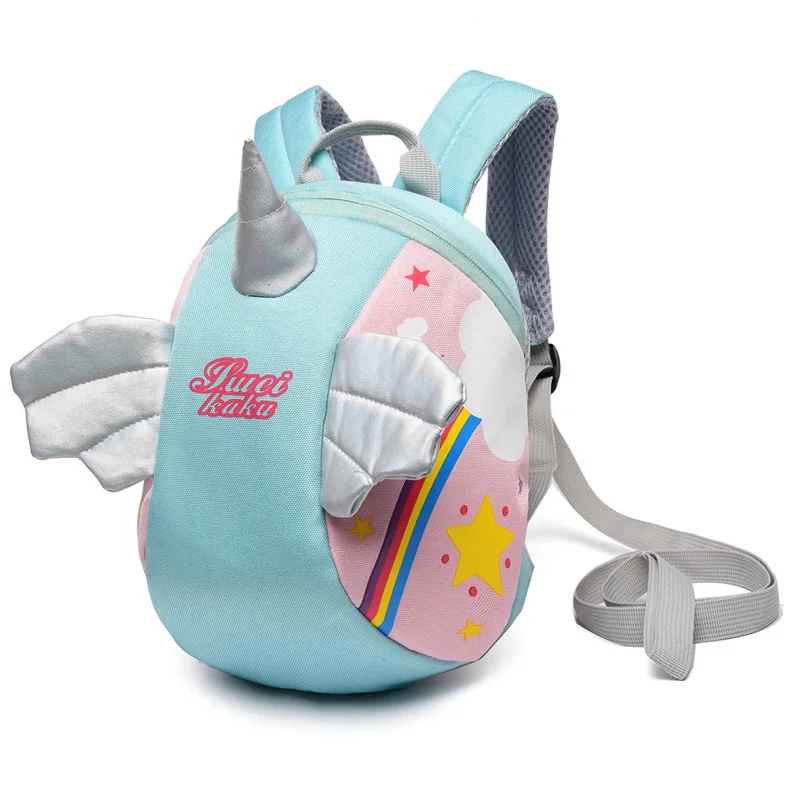 Sac à dos harnais pour enfant Toddler design licorne ange 15 ans antiperte ailes mignonnes matériau nylon marq