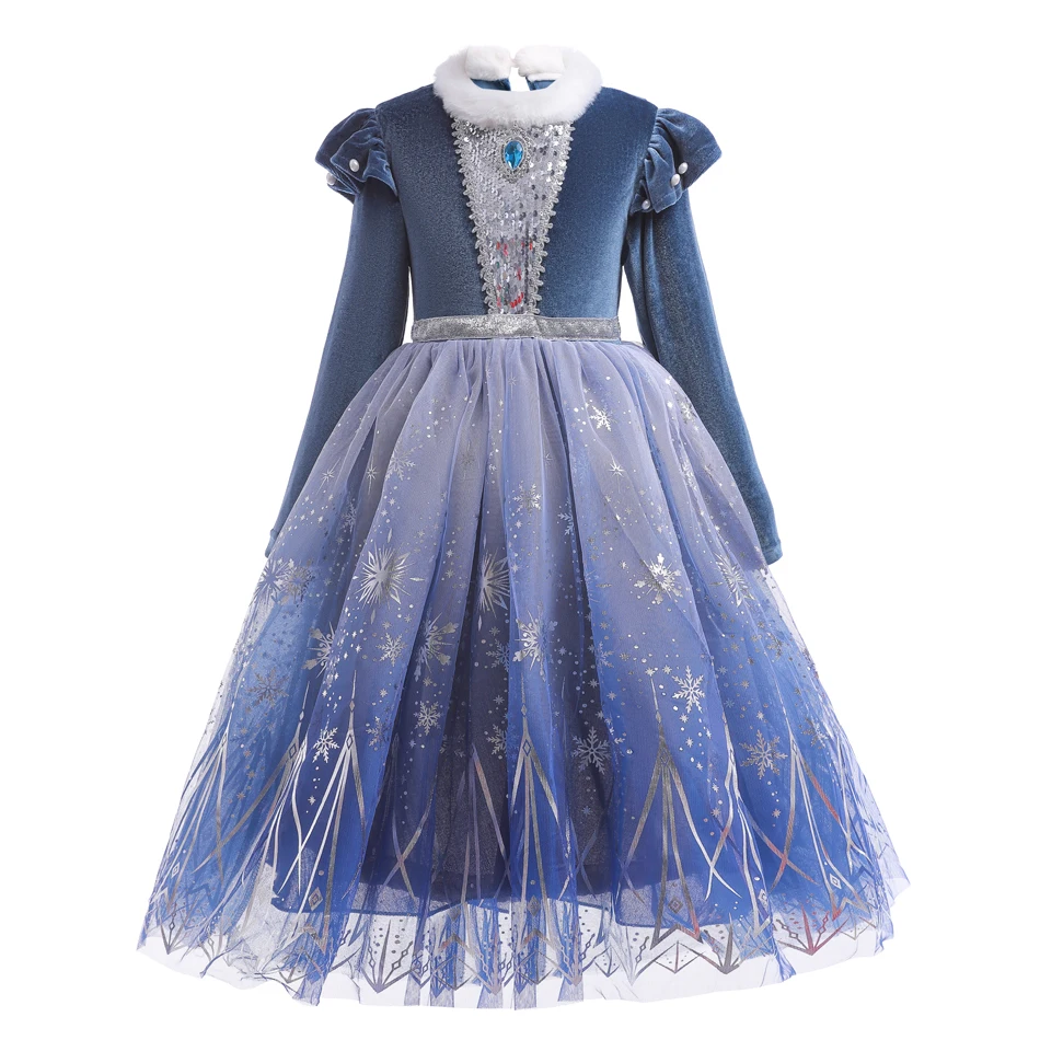 Robe princesse La Reine des Neiges Disney pour filles 46 ans maille