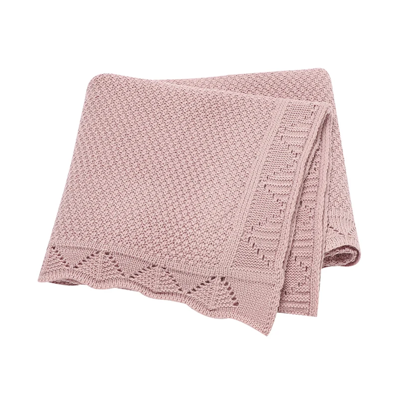 Couverture tricot bébé 100x80cm douce et sécuritaire idéale pour nouveauné lange bassinette poussette canapé l