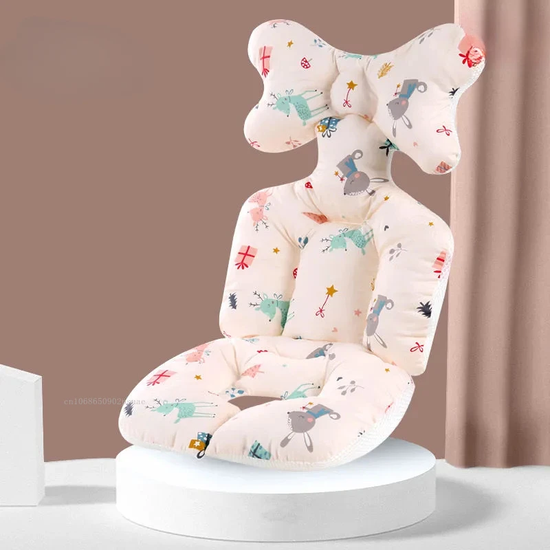 Coussin de siège chaud en coton pour poussette bébé doublure respirante toutes saisons confortable et sécurita