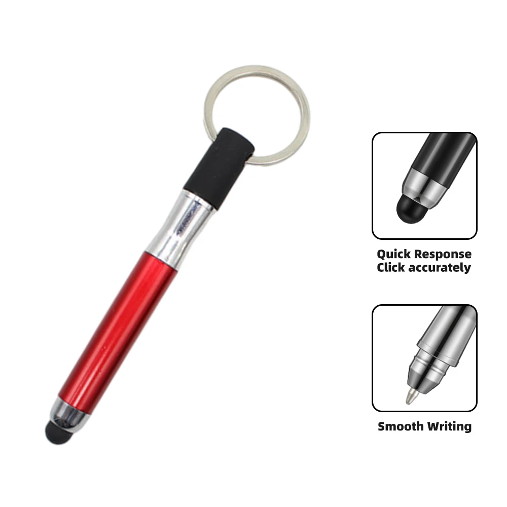Stylo tactile multifonctionnel stylo à bille porteclés pointe douce écran tactile tablette smartphone outil po
