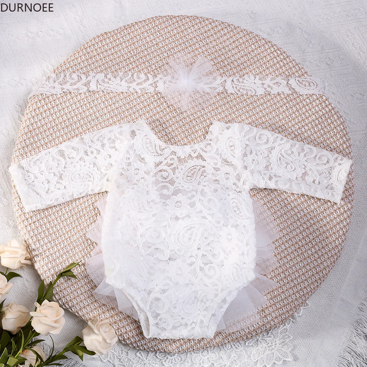 Robe Tutu Dentelle Bébé Fille Tenue Photographie NouveauNé Accessoire Mode Bébé Cadeau Naissance Élégant Taill