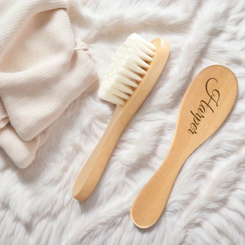 Brosse à cheveux personnalisée pour bébé peigne gravé ensemble soins cheveux bébé cadeau personnalisé nouveaun