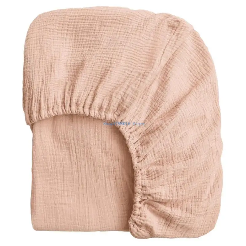 Feuille berceau en coton doux pour bébé nouvellenée confortable hypoallergénique design élégant rose pastel aj