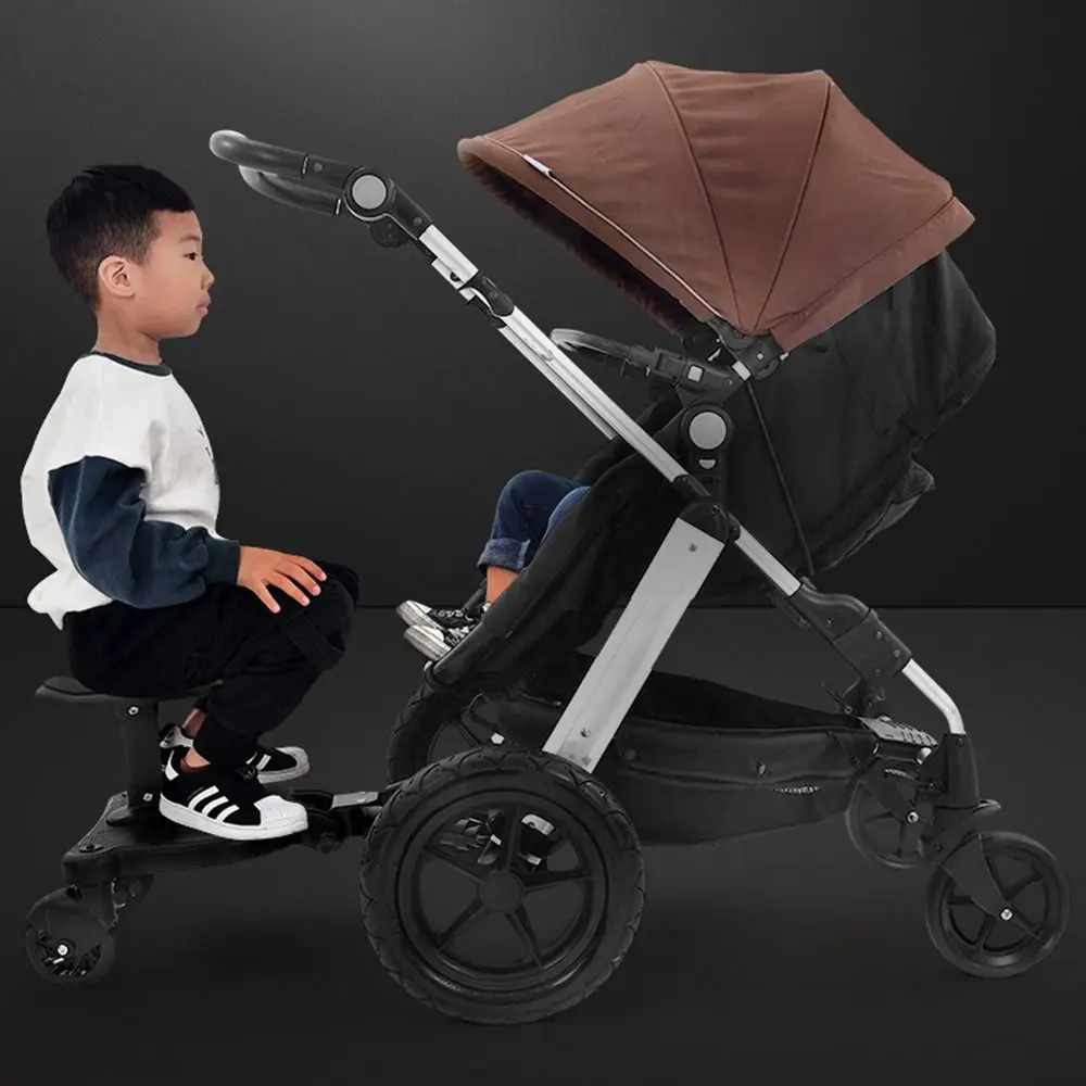Adaptateur pédale poussette 2 en 1 universel support 25kg siège détachable planche pied pratique bébé 37 ans