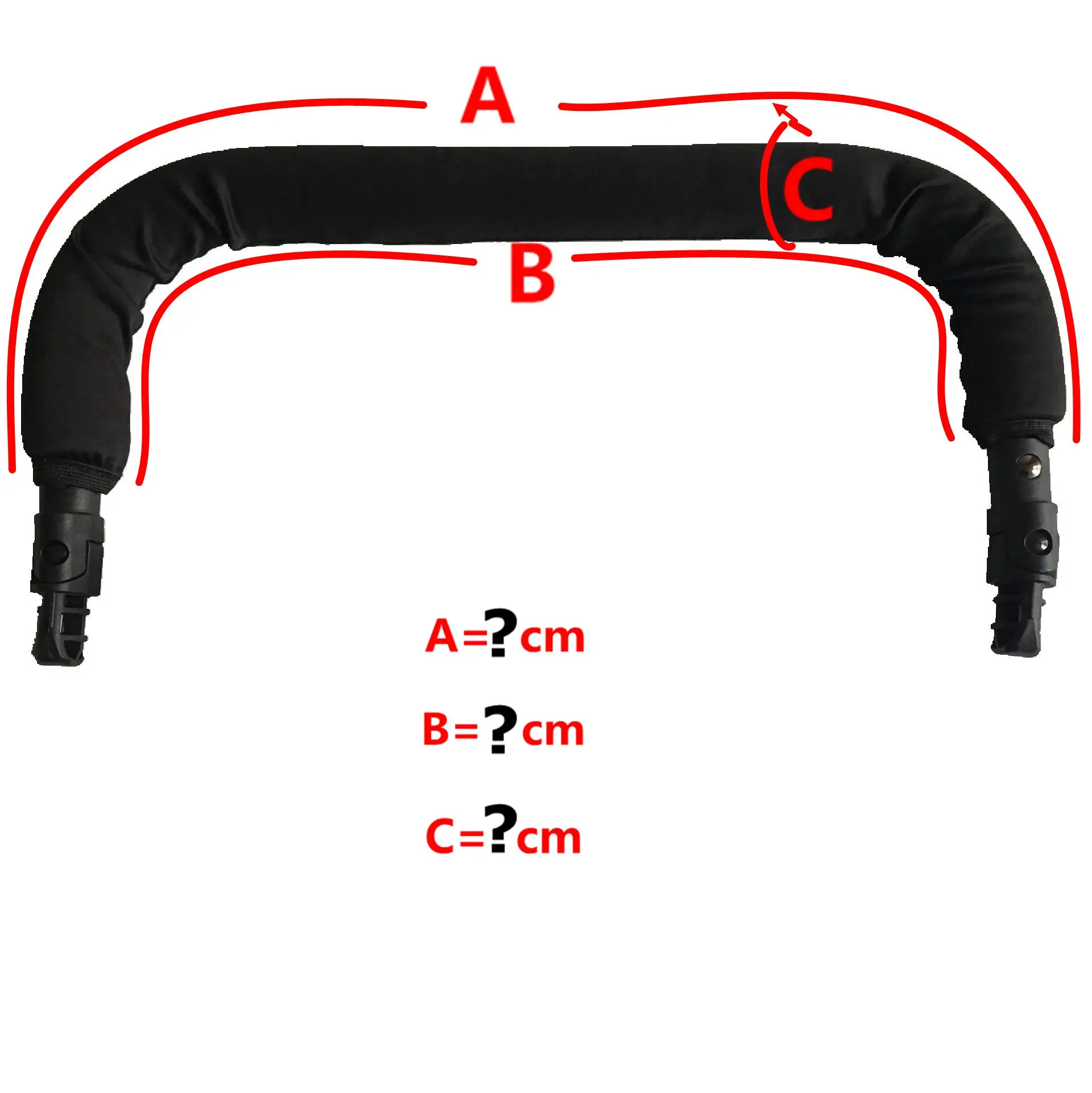 Poignée rembourrée confortable pour poussette manche ergonomique fixation sécurisée design moderne matériaux d
