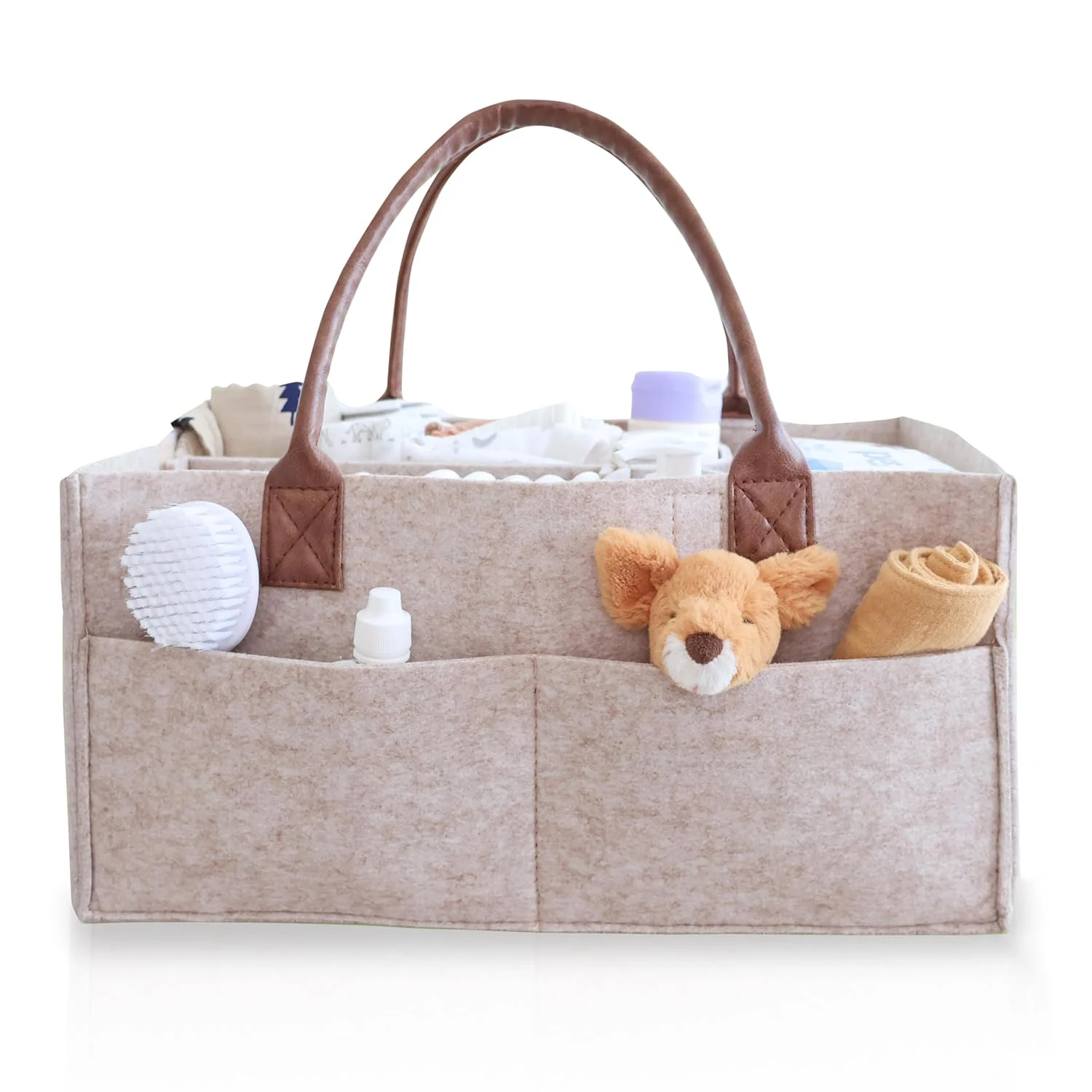 Organisateur de caddie à couches bébé sac à langer rangement feutre écoresponsable style moderne portable mult
