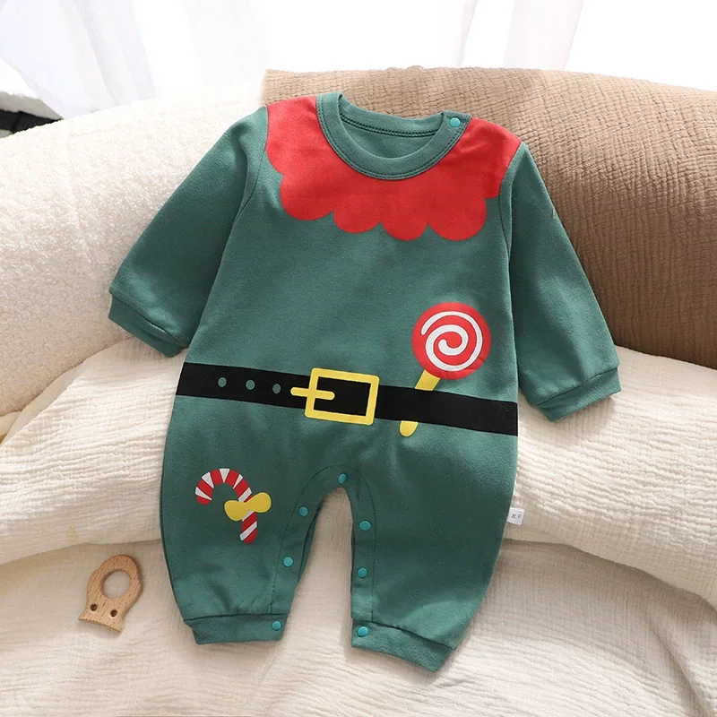 Body coton bébé barboteuse manches longues vêtement Noël nourrisson