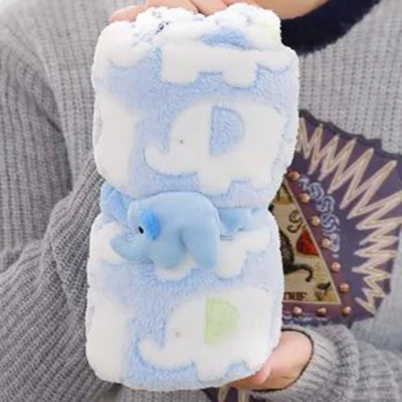 Coussin peluche éléphant bébé oreiller doux décoration chambre enfant accessoire intérieur peluche animal lite