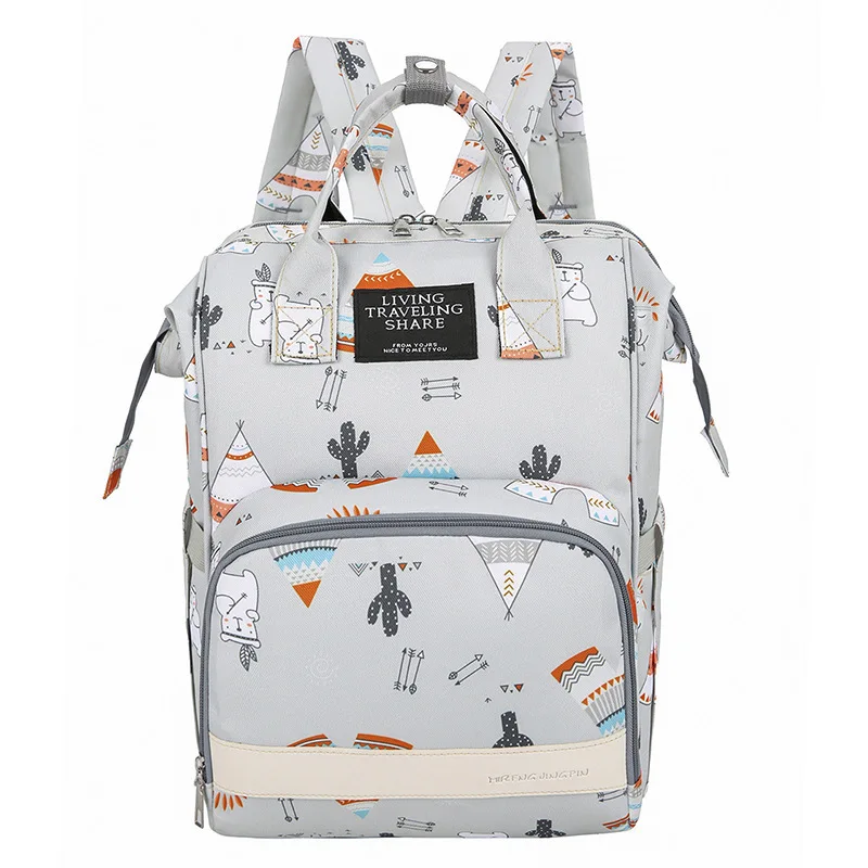 Sac à couches bébé sac à dos maman style urbain grande capacité tissu résistant motifs colorés