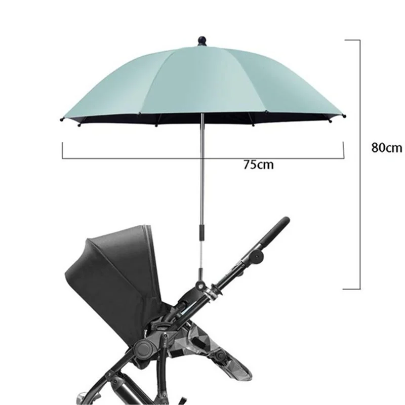 Parasol poussette bébé Protection UV 50 Tissu imperméable Fixation universelle Étanche à la pluie Accessoire b